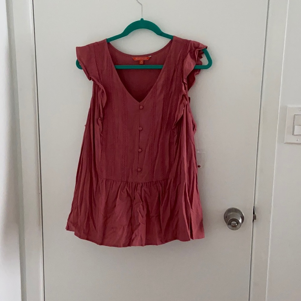 MODCLOTH - dusty rose flowy tank NWOT
